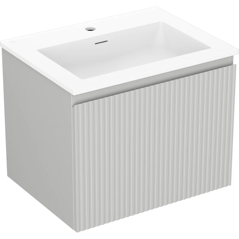 Servantskap med vask 60 cm grå Mexen Rivel, 1 skuff - 91A20-06047-1-BF62-W18M01