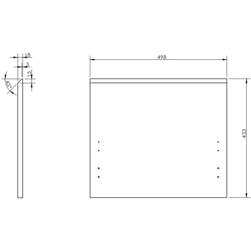 Servantskap med vask 50 cm, svart matt, 1 skuff Mexen Rivel - 91A20-05047-1-BF71-W23M71