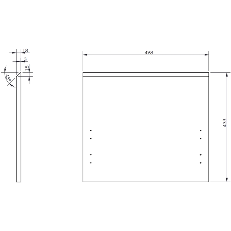 Servantskap med vask 50 cm svart matt, 1 skuff Mexen Orio - 91A10-05047-1-BF71-W18M71