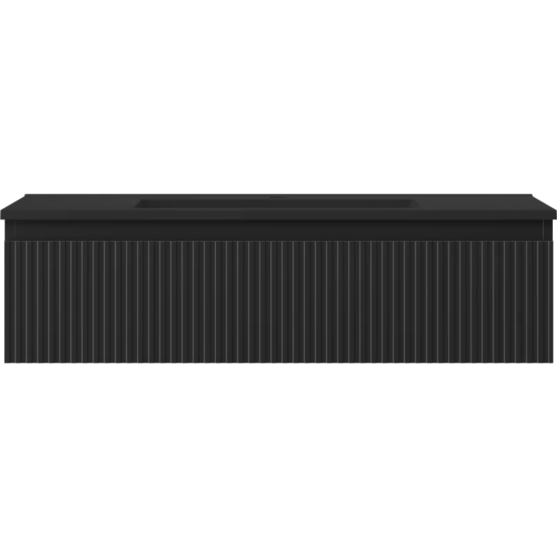 Servantskap med vask 90 cm svart matt, 1 skuff Mexen Rivel - 91A20-09023-1-BF71-W18M71