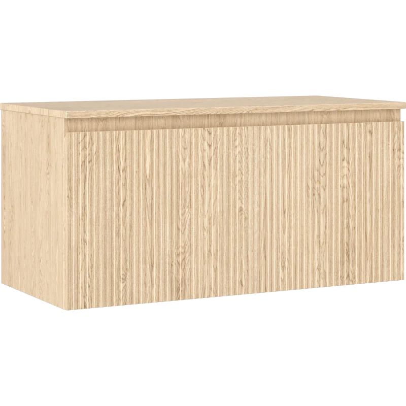 Servantskap 100 cm, Eik, 1 skuff, riflet front, Mexen Rivel – 91A20-10047-1-BFC81