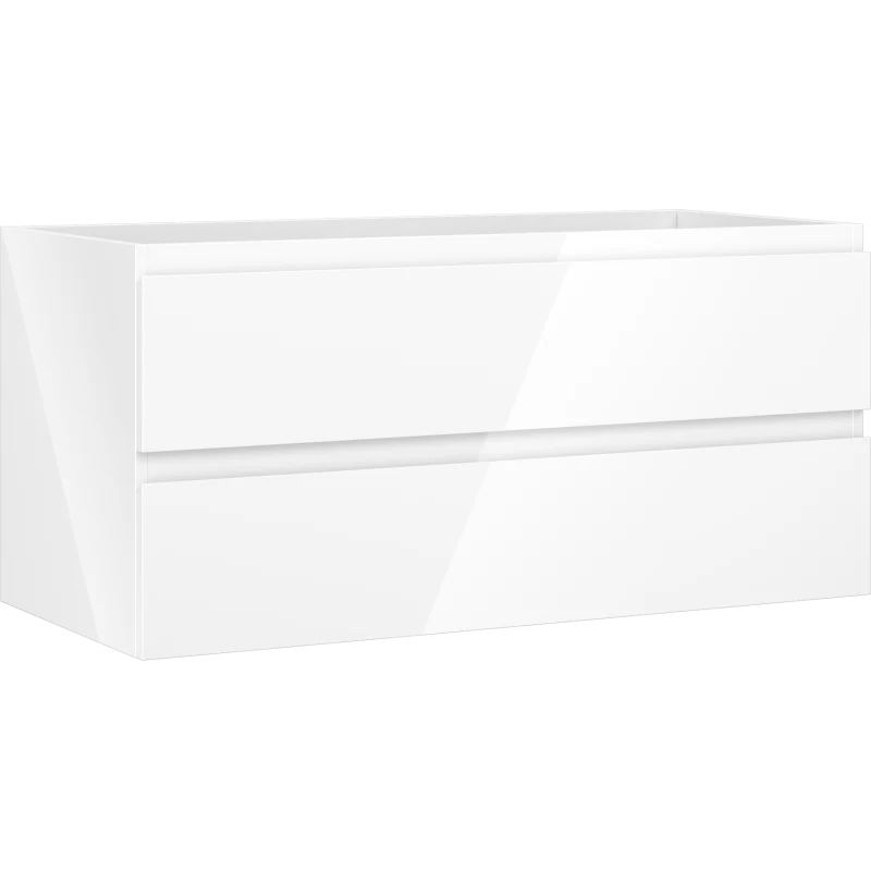 Servantskap 100 cm, Hvit Høyglans, 2 Skuffer, Mexen Orio – 91A10-10047-2-BFF00