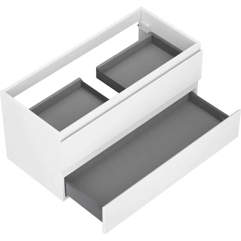 Servantskap 100 cm, Hvit Matt, 2 Skuffer, Mexen Orio – 91A10-10047-2-BFF01
