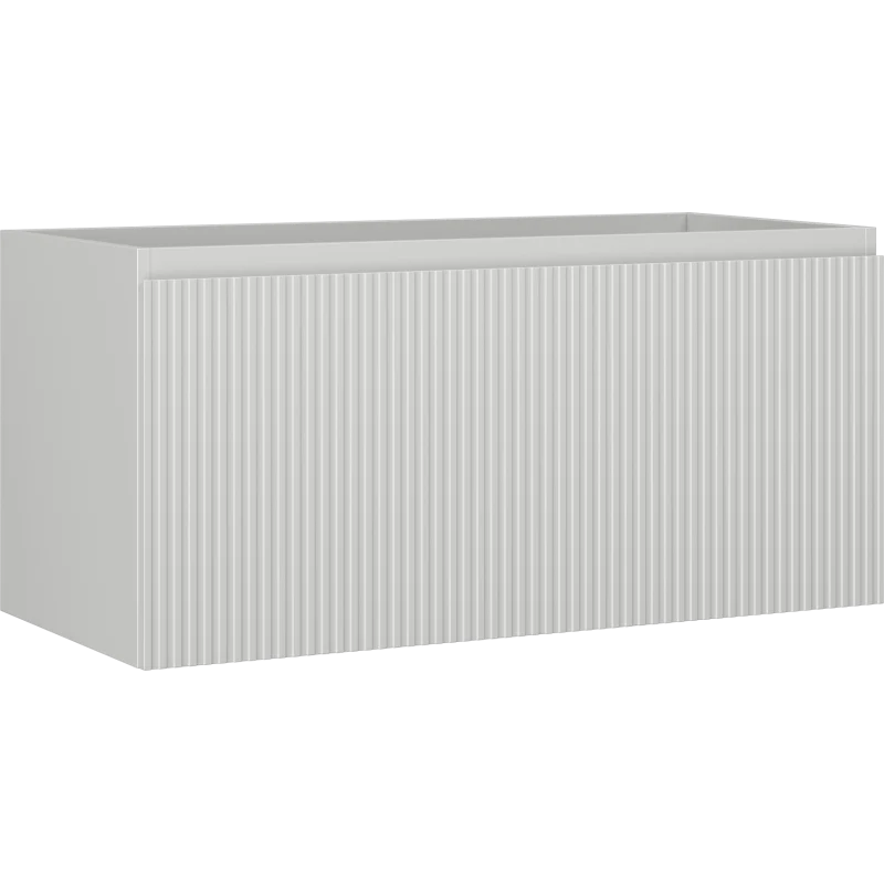 Servantskap 100 cm, Grå Matt, 1 Skuff, Riflet Front, Mexen Rivel – 91A20-10047-1-BF62