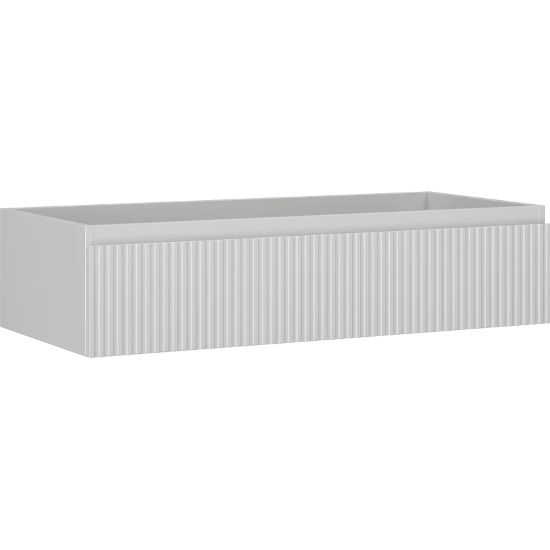 Servantskap 100 cm, Grå Matt, 1 Skuff, Riflet Front, Mexen Rivel – 91A20-10023-1-BF62