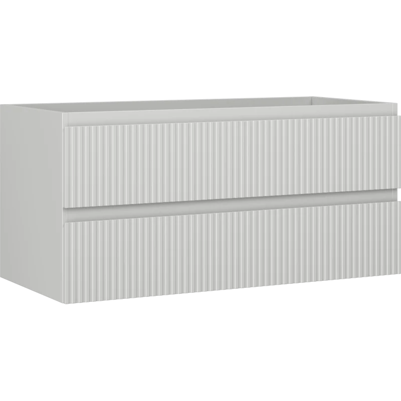 Servantskap 100 cm, Grå Matt, 2 Skuffer, Mexen Rivel – 91A20-10047-2-BFF62
