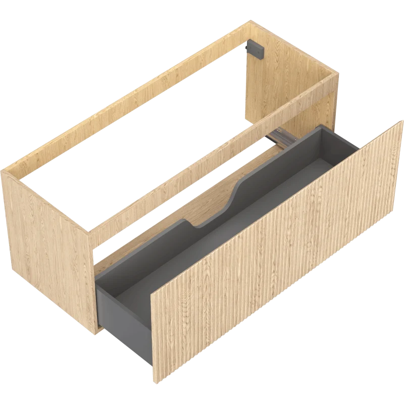 Servantskap 120 cm, Eik, 1 Skuff, Riflet Front, Mexen Rivel – 91A20-12047-1-BF81