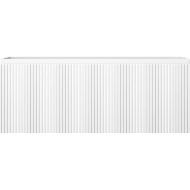 Servantskap 120 cm, Hvit Matt, 1 Skuff, Riflet Front, Mexen Rivel – 91A20-12047-1-BF01