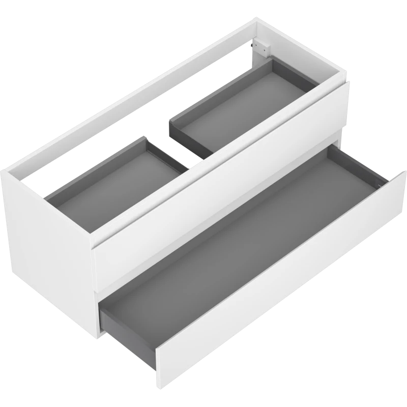 Servantskap 120 cm, Hvit Matt, 2 Skuffer, Mexen Orio – 91A10-12047-2-BFF01