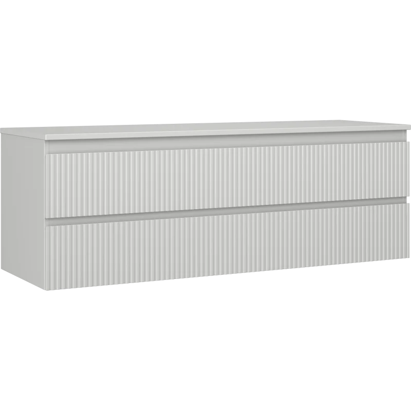 Servantskap 140 cm, Grå Matt, 2 Skuffer, Mexen Rivel – 91A20-14047-2-BFFC62
