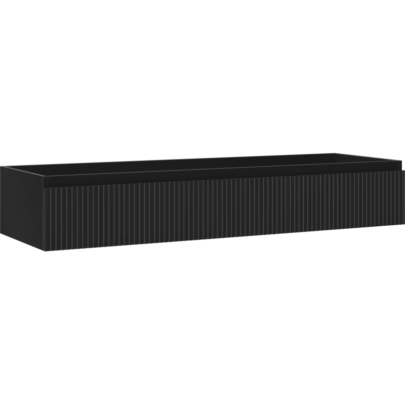 Servantskap 140 cm, Svart Matt, 1 Skuff, Mexen Rivel – 91A20-14023-1-BF71