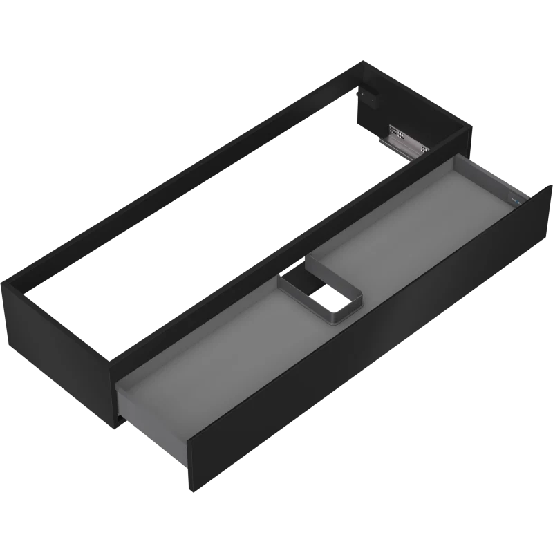 Servantskap 140 cm, Svart Matt, 1 Skuff, Mexen Orio – 91A10-14023-1-BF71