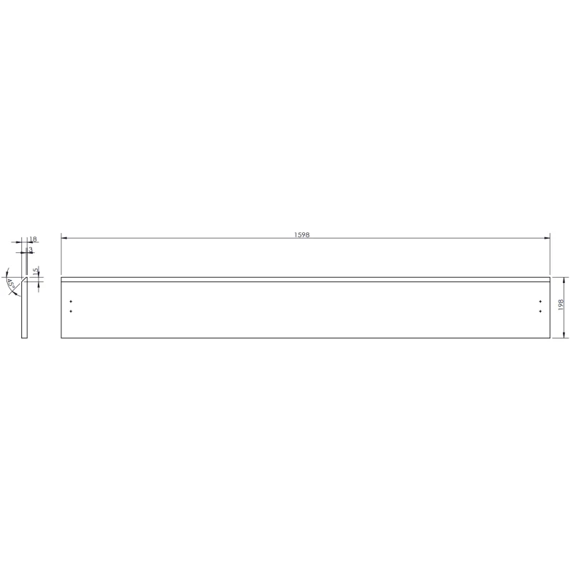 Servantskap 160 cm, Eik, 2 skuffer, riflet front, Mexen Rivel – 91A20-16047-2-BFFC81