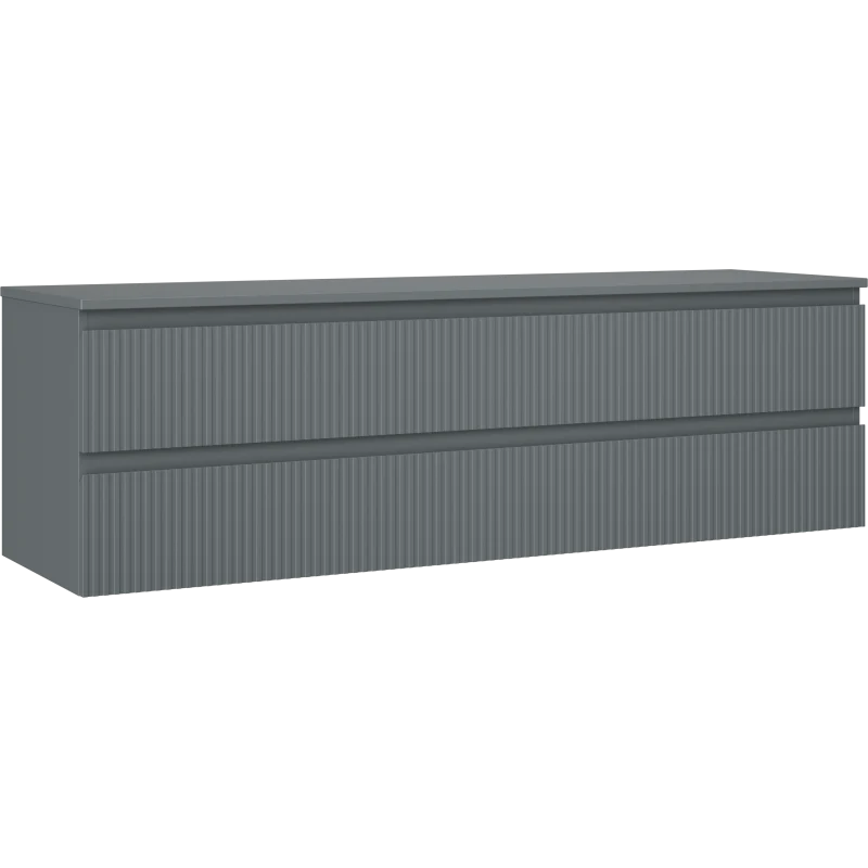Servantskap 160 cm, Grafitt Matt, 2 Skuffer, Mexen Rivel – 91A20-16047-2-BFFC66