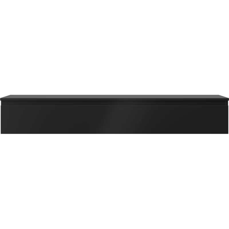Servantskap 160 cm, Svart Matt, 1 Skuff, Veggmontert, Mexen Orio – 91A10-16023-1-BFC71