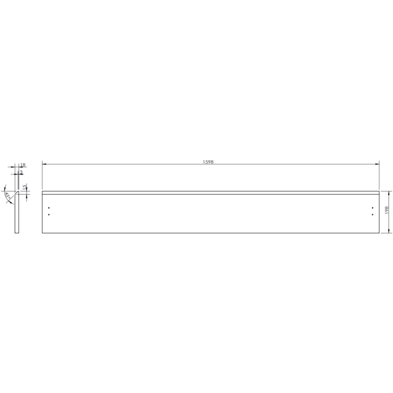 Servantskap 160 cm, Svart Matt, 1 Skuff, Veggmontert, Mexen Orio – 91A10-16023-1-BFC71