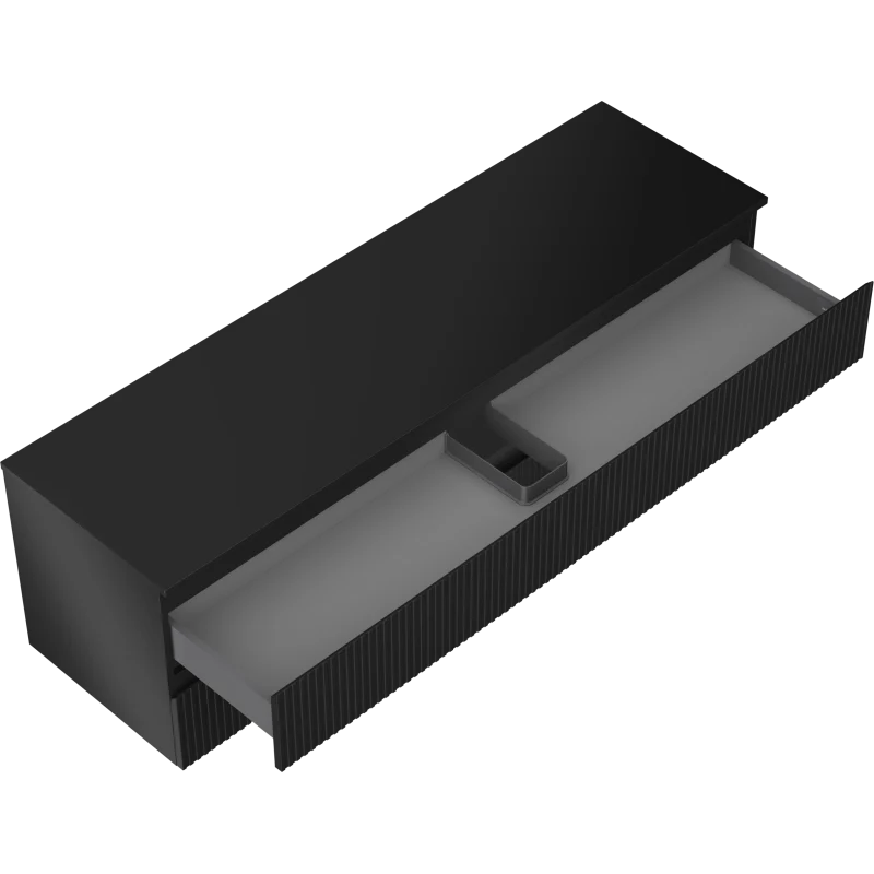 Servantskap 160 cm, Svart Matt, 2 Skuffer, Mexen Rivel – 91A20-16047-2-BFFC71