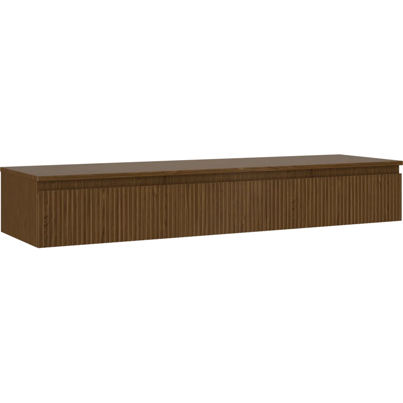 Servantskap 160 cm, Valnøtt, 1 Skuff, Riflet Front, Mexen Rivel – 91A20-16023-1-BFC86