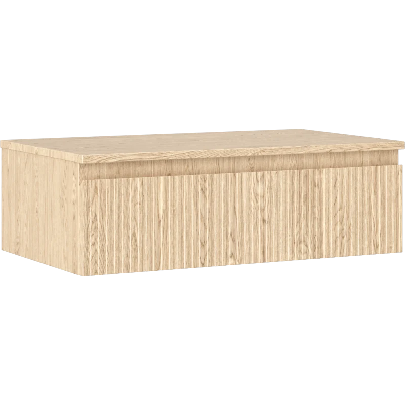 Servantskap 80 cm, Eik, 1 skuff, riflet front, Mexen Rivel – 91A20-08023-1-BFC81