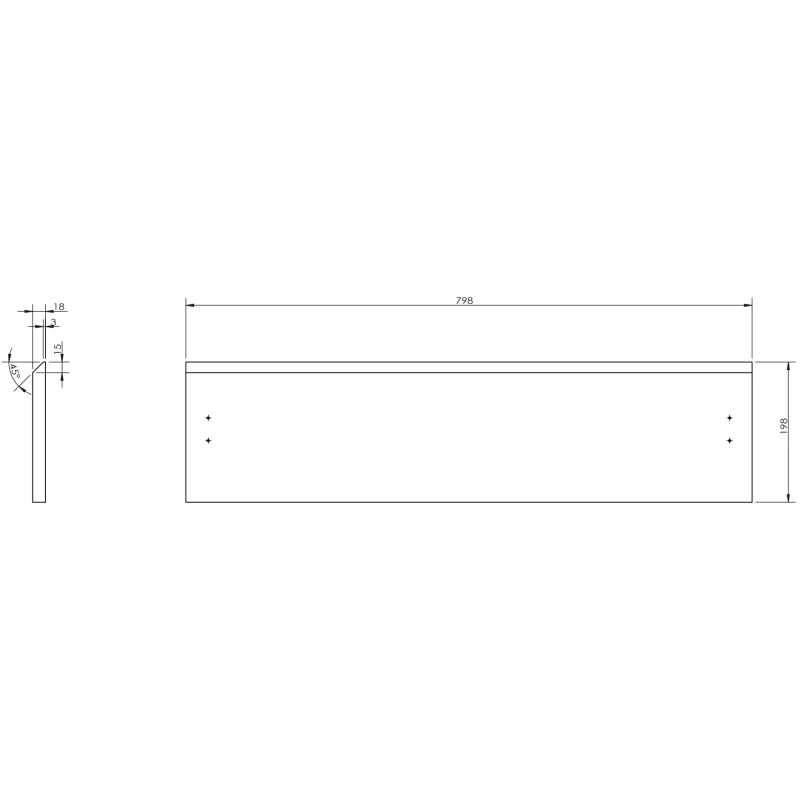 Servantskap 80 cm, Eik, 1 skuff, riflet front, Mexen Rivel – 91A20-08023-1-BFC81