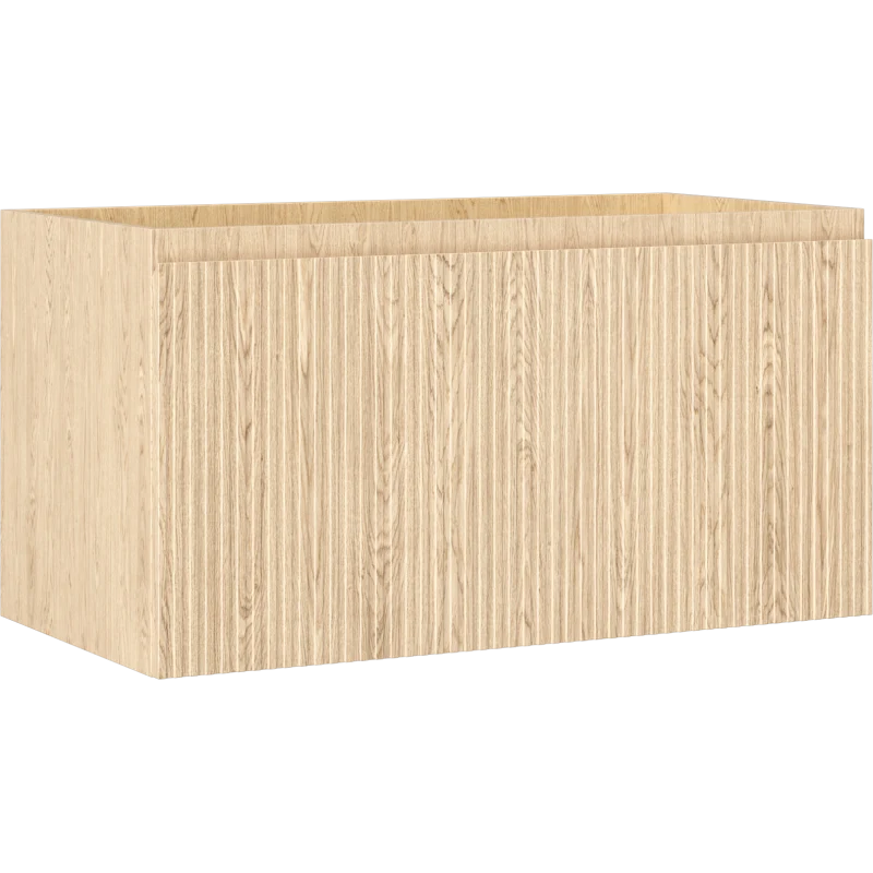 Servantskap 90 cm, Eik, 1 skuff, riflet front, Mexen Rivel – 91A20-09047-1-BF81
