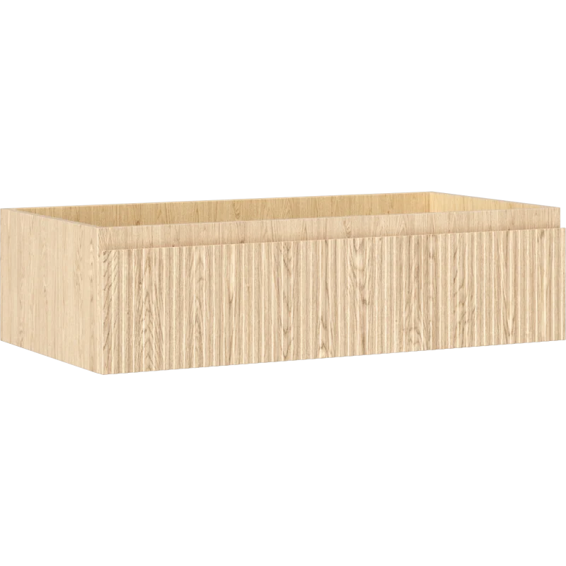 Servantskap 90 cm, Eik, 1 skuff, riflet front, Mexen Rivel – 91A20-09023-1-BF81