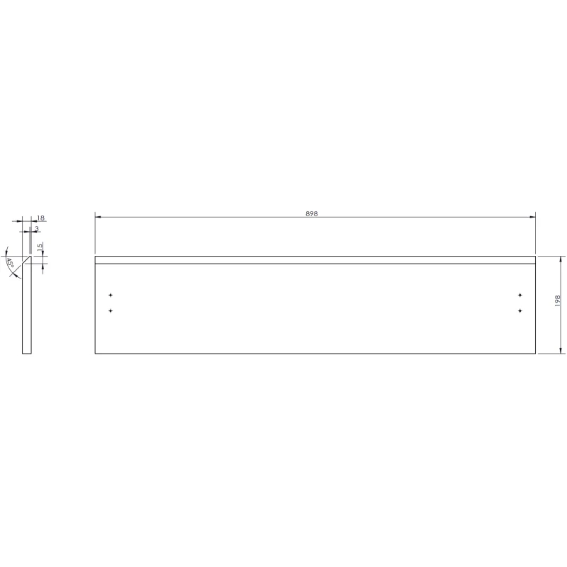 Servantskap 90 cm, Eik, 1 skuff, riflet front, Mexen Rivel – 91A20-09023-1-BF81
