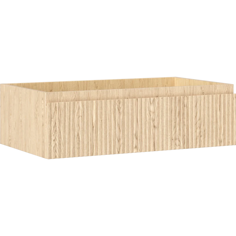 Servantskap 80 cm, Eik, 1 skuff, riflet front, Mexen Rivel – 91A20-08023-1-BF81