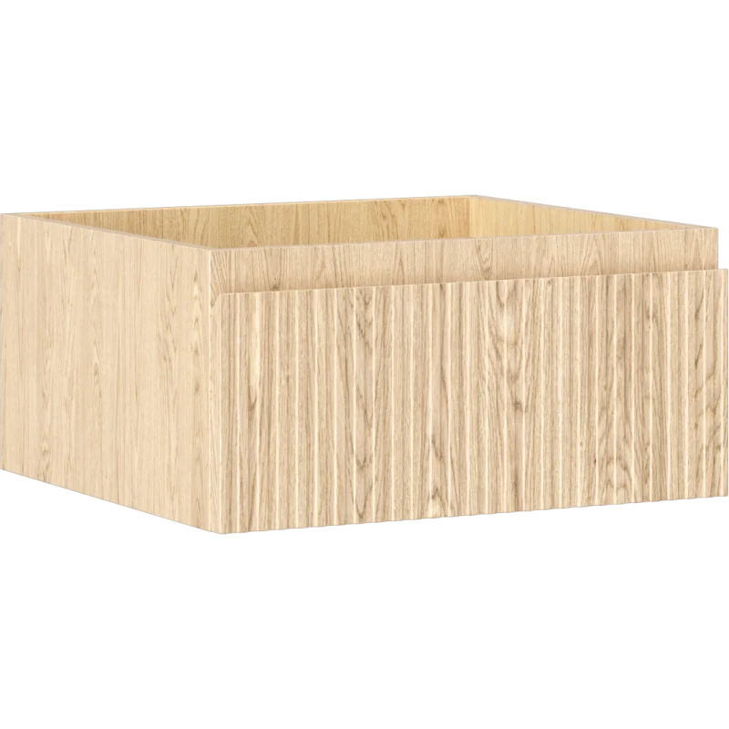 Servantskap 50 cm, Eik, 1 skuff, riflet front, Mexen Rivel – 91A20-05023-1-BF81