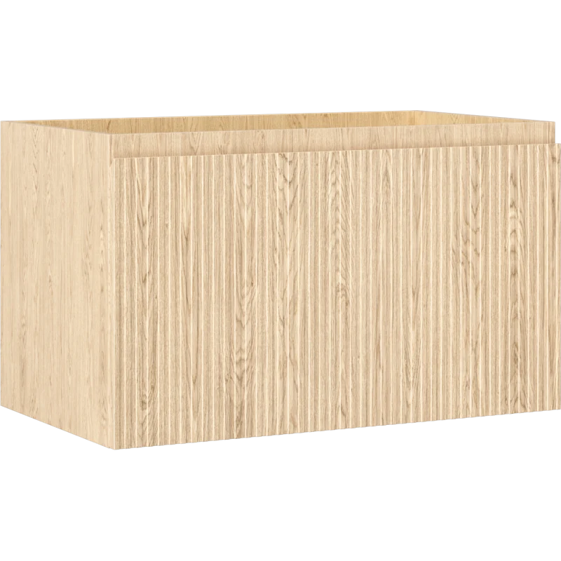 Servantskap 80 cm, Eik, 1 skuff, riflet front, Mexen Rivel – 91A20-08047-1-BF81
