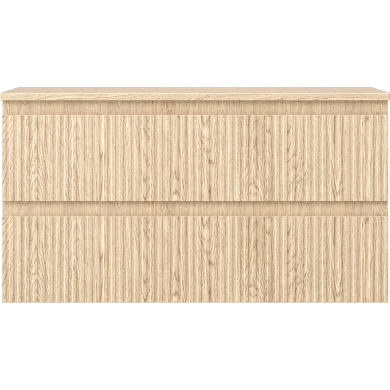 Servantskap 90 cm, Eik, 2 skuffer, riflet front, Mexen Rivel – 91A20-09047-2-BFFC81