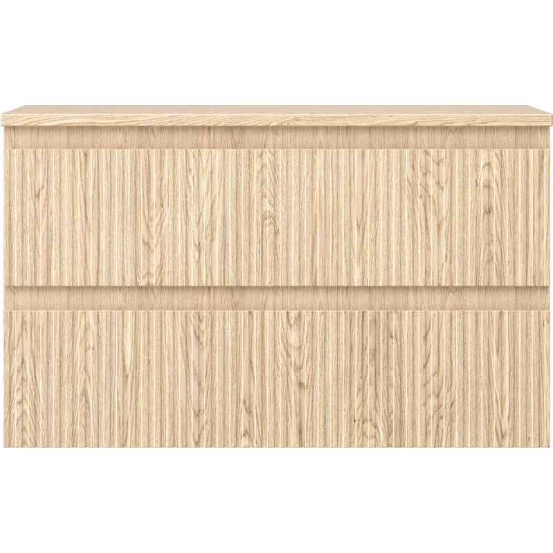 Servantskap 80 cm, Eik, 2 skuffer, riflet front, Mexen Rivel – 91A20-08047-2-BFFC81