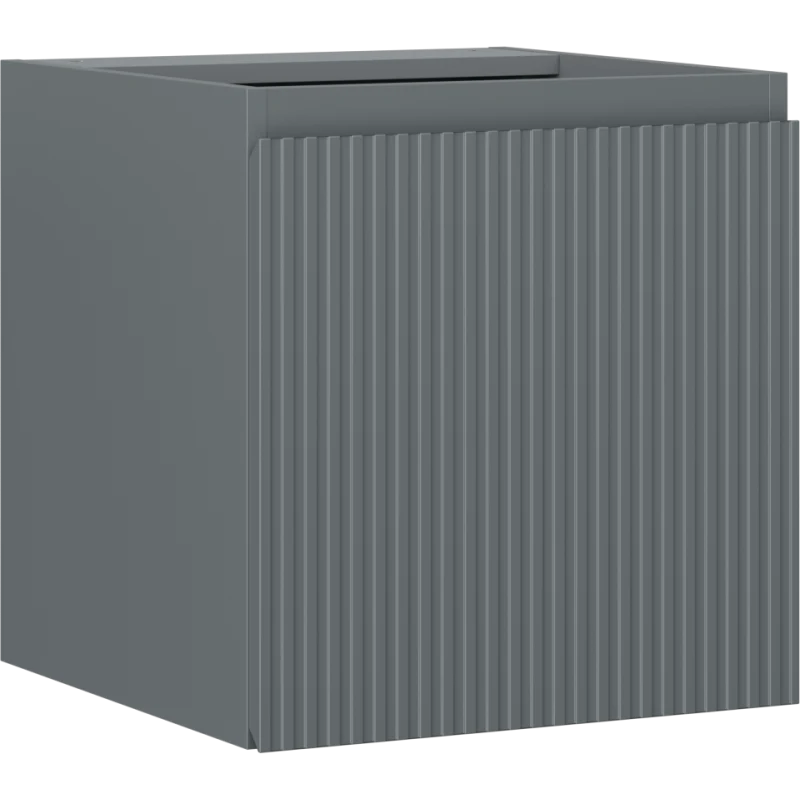 Servantskap 45 cm, Grafitt Matt, 1 Dør, Riflet Front, Mexen Rivel – 91A21-04547-1-BF66