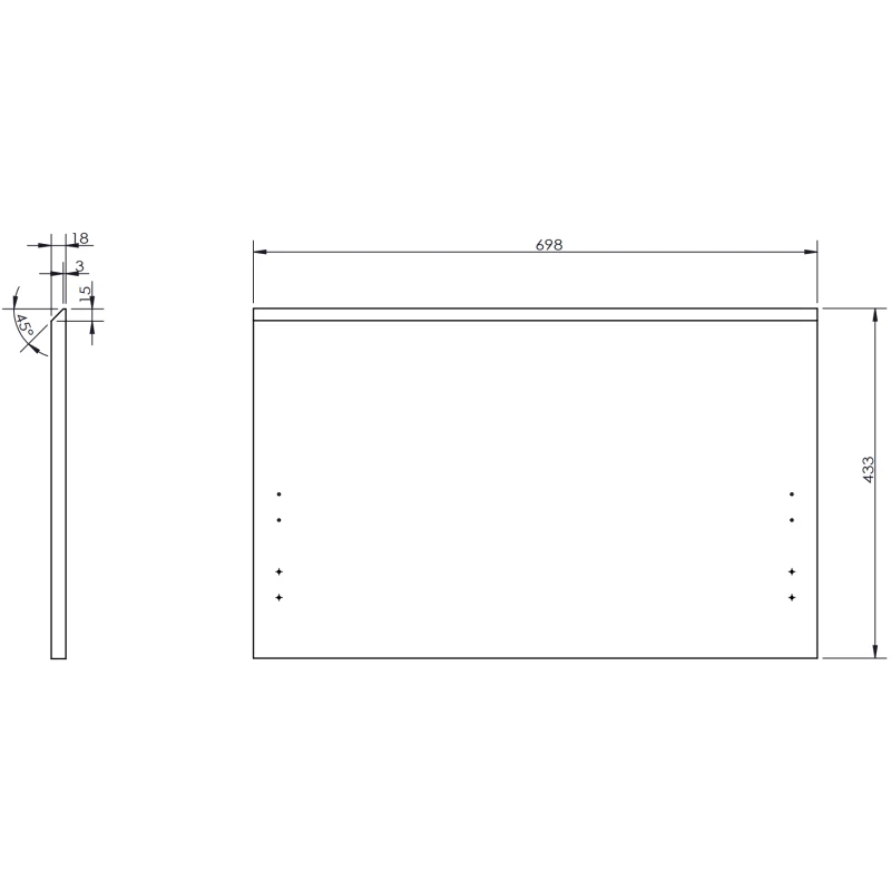 Servantskap 70 cm, Grafitt Matt, 1 Skuff, Riflet Front, Mexen Rivel – 91A20-07047-1-BFC66