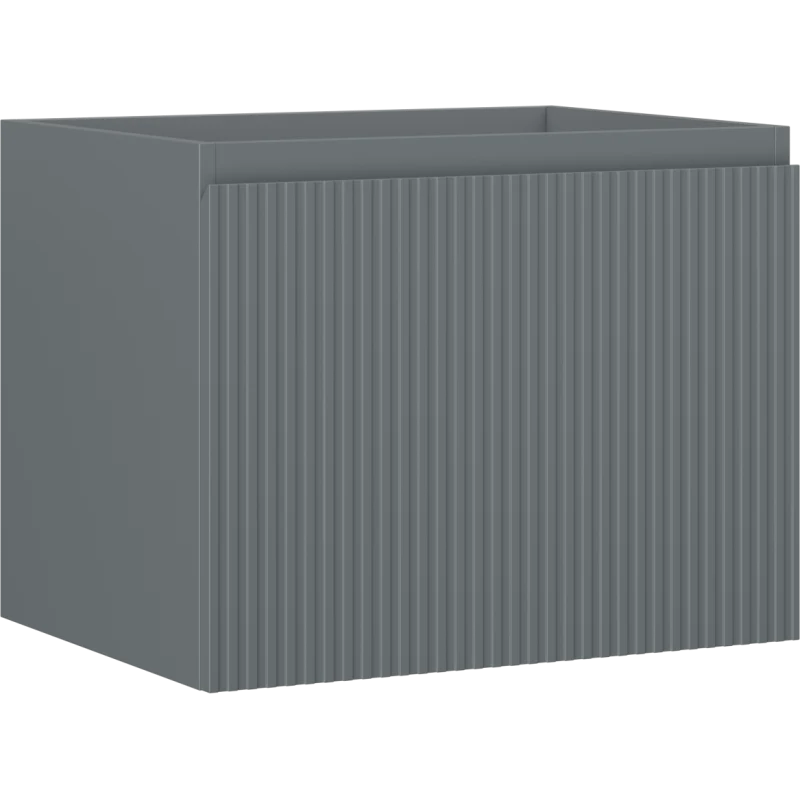 Servantskap 60 cm, Grafitt Matt, 1 Skuff, Riflet Front, Mexen Rivel – 91A20-06047-1-BF66