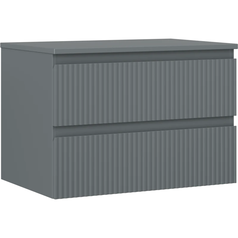 Servantskap 70 cm, Grafitt Matt, 2 Skuffer, Mexen Rivel – 91A20-07047-2-BFFC66