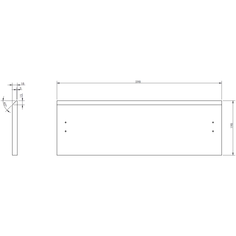 Servantskap 60 cm, Hvit Høyglans, 1 Skuff, Mexen Orio – 91A10-06023-1-BFC00