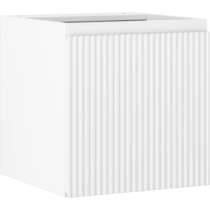 Servantskap 45 cm, Hvit Matt, 1 Dør, Riflet Front, Mexen Rivel – 91A21-04547-1-BF01