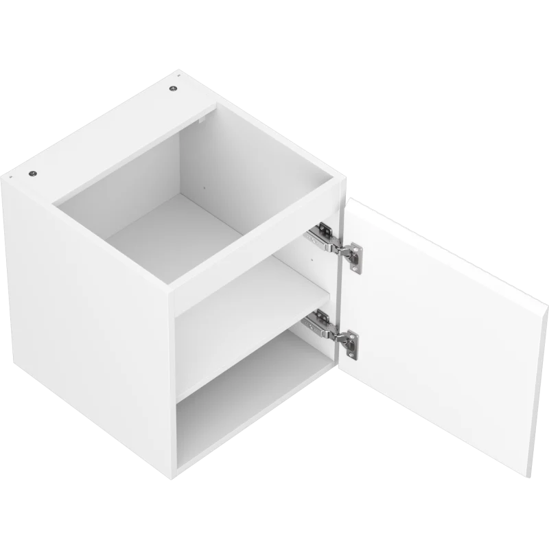 Servantskap 45 cm, Hvit Matt, 1 Dør, Riflet Front, Mexen Rivel – 91A21-04547-1-BF01
