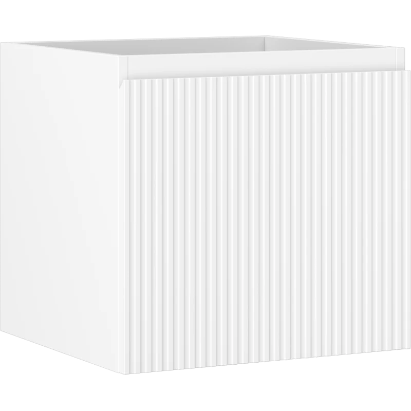Servantskap 50 cm, Hvit Matt, 1 Skuff, Riflet Front, Mexen Rivel – 91A20-05047-1-BF01