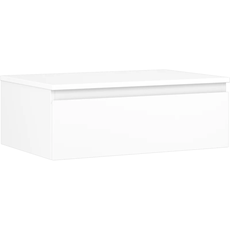 Servantskap 70 cm, Hvit Matt, 1 Skuff, Veggmontert, Mexen Orio – 91A10-07023-1-BFC01