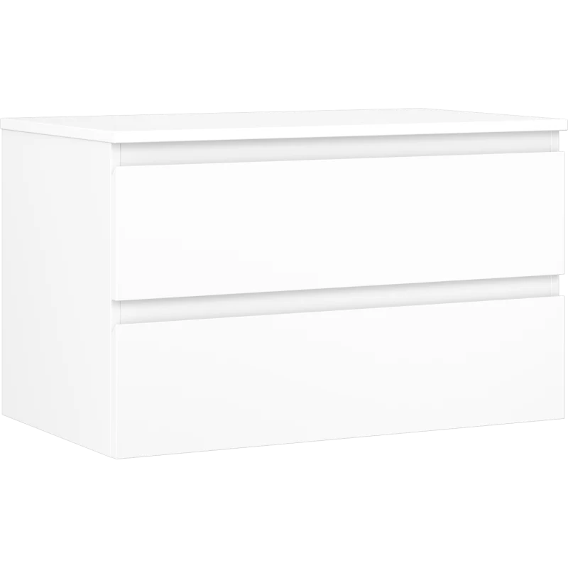 Servantskap 80 cm, Hvit Matt, 2 Skuffer, Mexen Orio – 91A10-08047-2-BFFC01