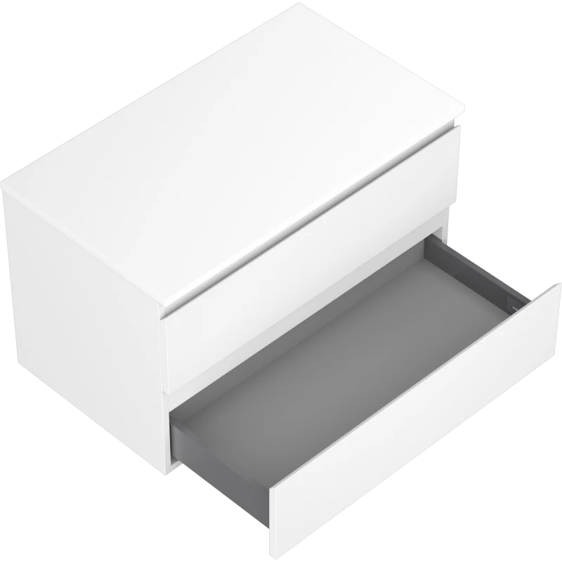 Servantskap 80 cm, Hvit Matt, 2 Skuffer, Mexen Orio – 91A10-08047-2-BFFC01