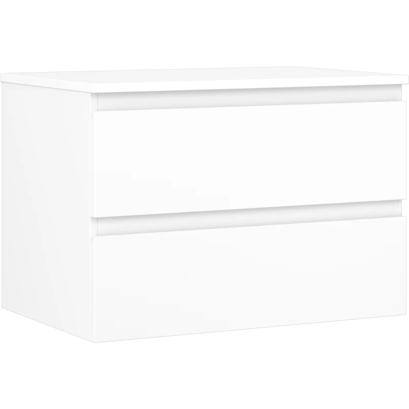 Servantskap 70 cm, Hvit Matt, 2 Skuffer, Mexen Orio – 91A10-07047-2-BFFC01