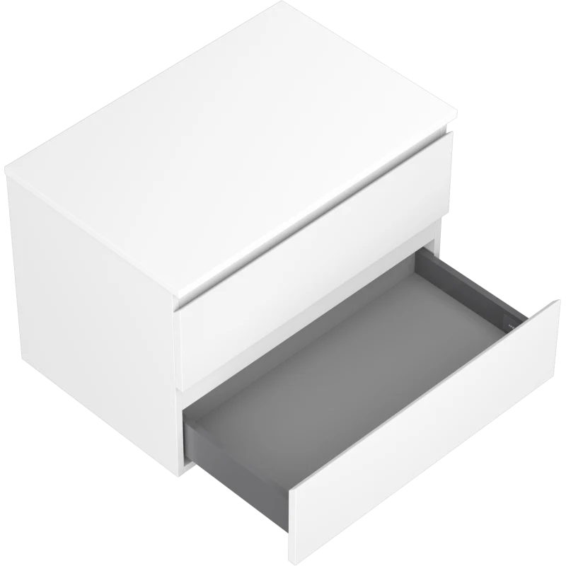 Servantskap 70 cm, Hvit Matt, 2 Skuffer, Mexen Orio – 91A10-07047-2-BFFC01