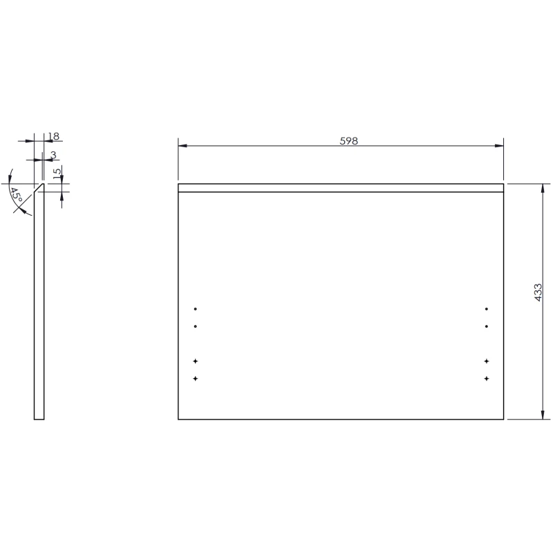 Servantskap 60 cm, Grå Matt, 1 Skuff, Glatt Front, Mexen Orio – 91A10-06047-1-BFC62