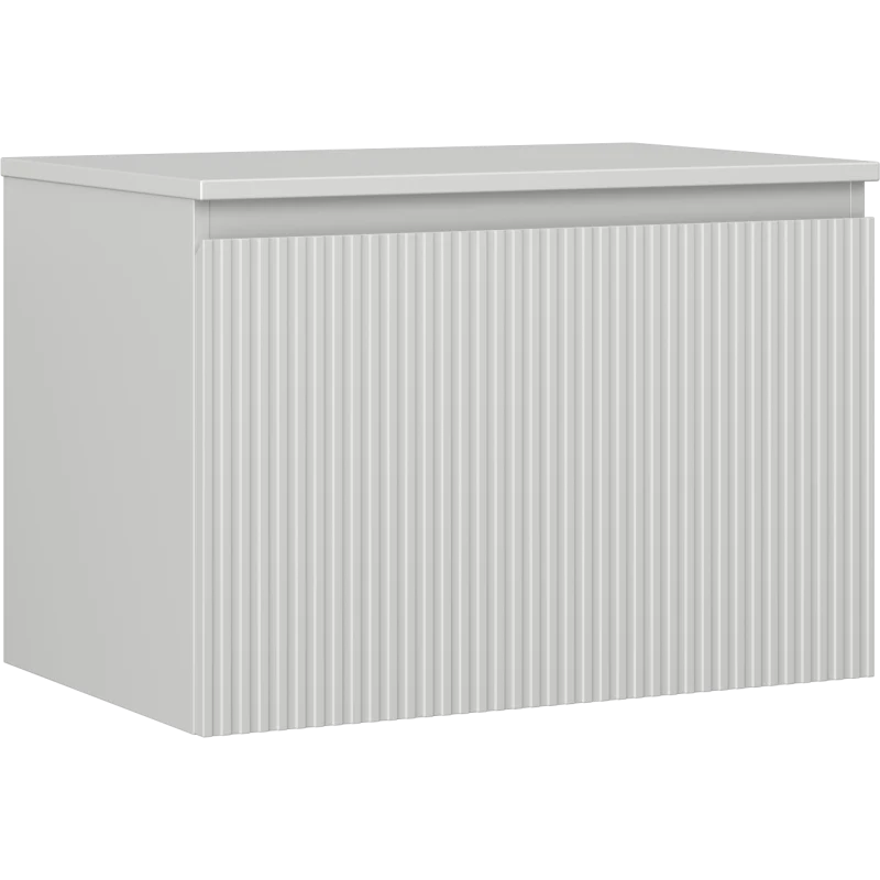 Servantskap 70 cm, Grå Matt, 1 Skuff, Riflet Front, Mexen Rivel – 91A20-07047-1-BFC62