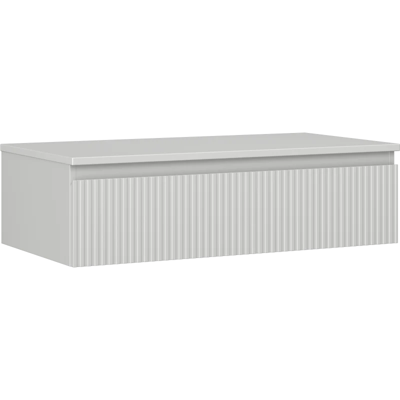Servantskap 90 cm, Grå Matt, 1 Skuff, Riflet Front, Mexen Rivel – 91A20-09023-1-BFC62