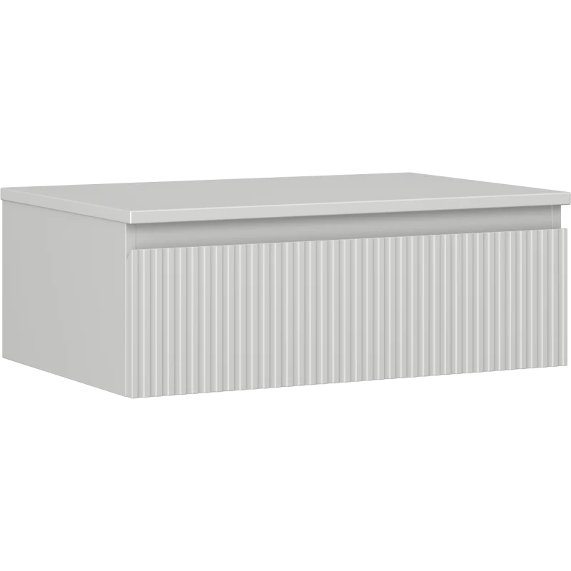 Servantskap 70 cm, Grå Matt, 1 Skuff, Riflet Front, Mexen Rivel – 91A20-07023-1-BFC62