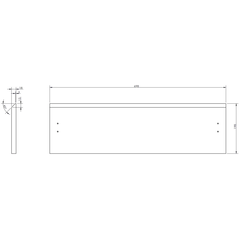 Servantskap 70 cm, Grå Matt, 1 Skuff, Riflet Front, Mexen Rivel – 91A20-07023-1-BFC62